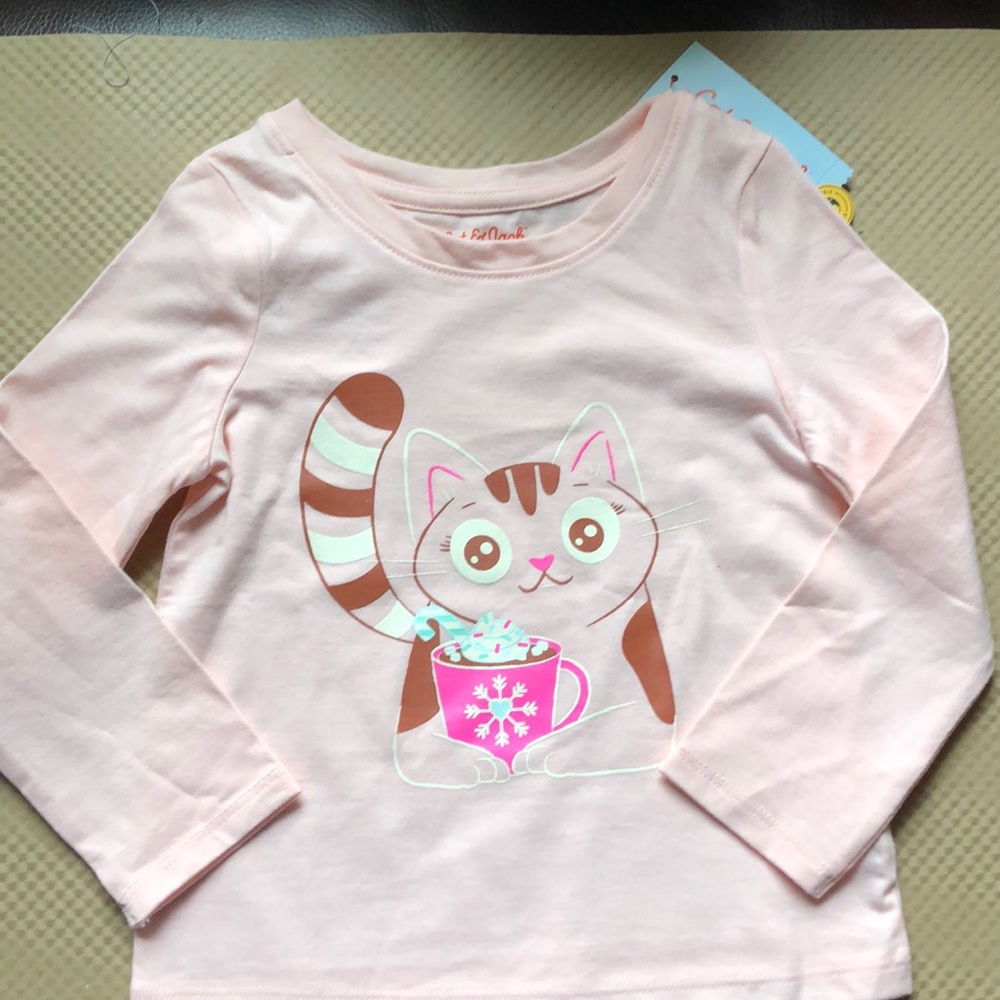 T-shirt girls new size 3T 60% cotton 40% polyester Cat & Jack
